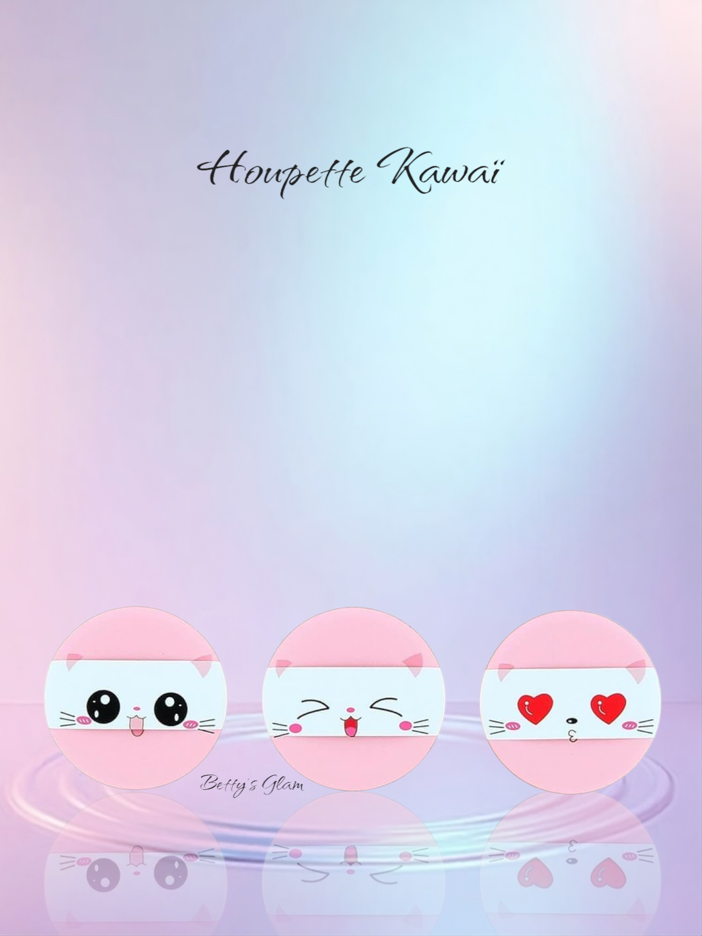 Houpette Kawaï (lot de 3)